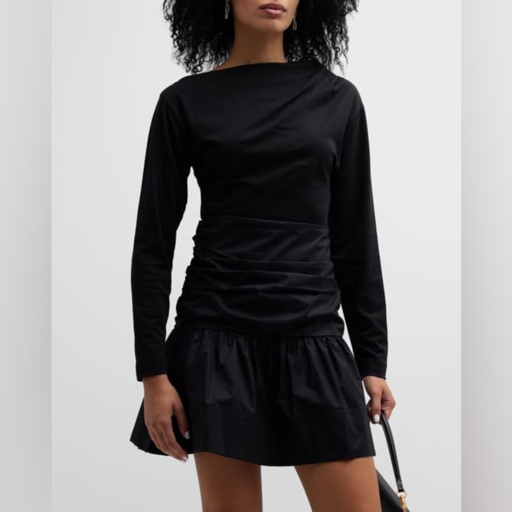 TANYA TAYLOR
Iris Gathered Jersey Mini Dress